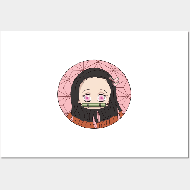 Chibi Nezuko Wall Art by Miliena01-